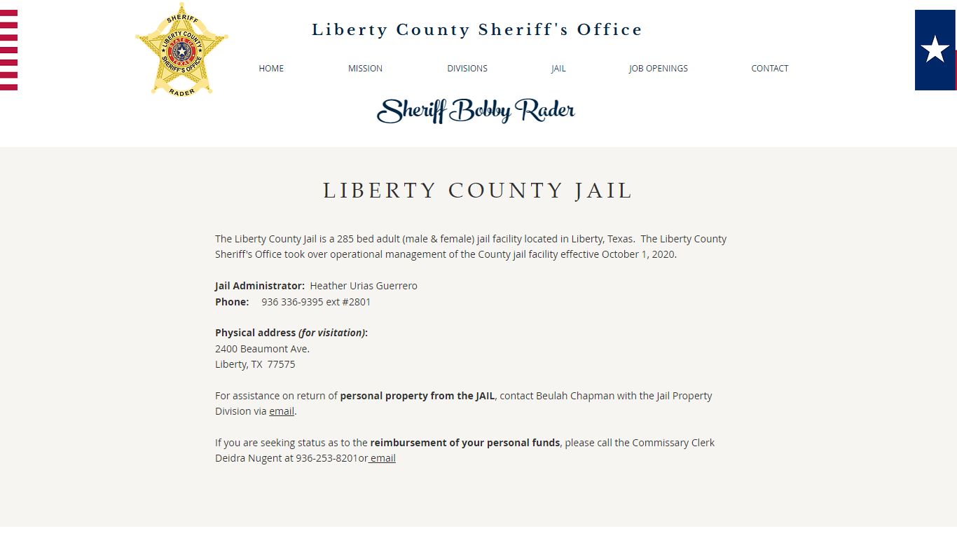 Current Liberty County Texas Jail Inmates