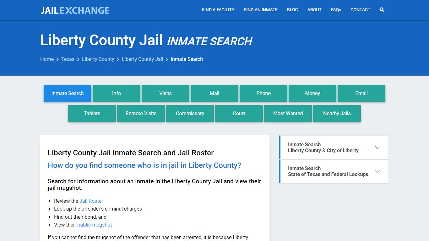 Current Liberty County Texas Jail Inmates